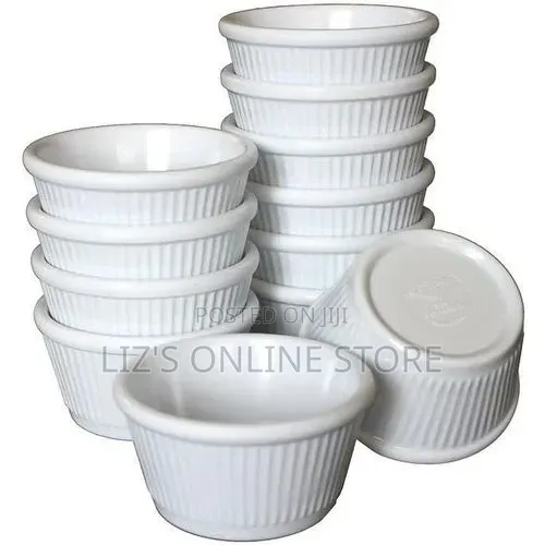12 Pieces of White Melamine Ramekins Mini Bowl