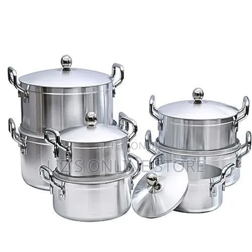 Tornado 7 Piece Heavy Stainless Steel Saucepans/Cookware - Silver