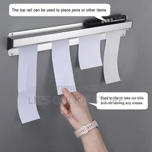 1 Piece of 24 Inch Wall Mounted Paper Ticket Holder Rack