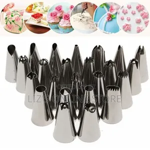 18pcs Icing Piping Nozzles - Silver