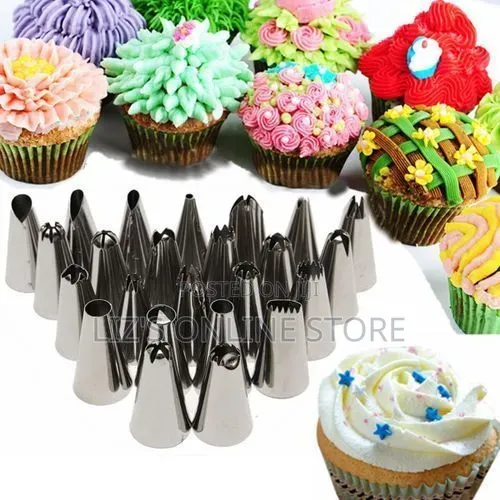 18pcs Icing Piping Nozzles - Silver