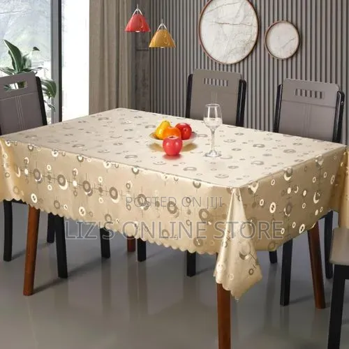 54"X89"(137x228cm) Fave Gold Tablecloth Heavy Duty