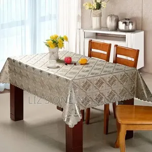 54"X89"(137x228cm) Fave Gold Tablecloth Heavy Duty