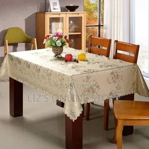 54"X89"(137x228cm) Fave Gold Tablecloth Heavy Duty