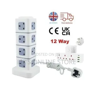 Universal Power Extension Cord With 12 Outlets