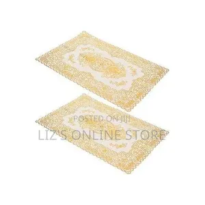 6 Pieces of Square 30cmx45cm PVC Lace Plastic Table Mats