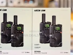 Green Lion Gpx600 Walkie Talkie 2-4km Working Range