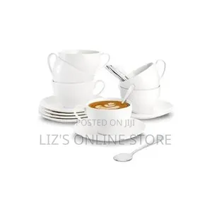Set of 6 Espresso Cups With Saucers,