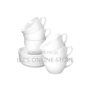 Set of 6 Espresso Cups With Saucers,