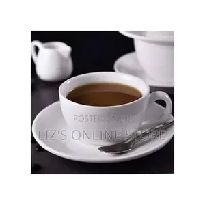 Set of 6 Espresso Cups With Saucers,