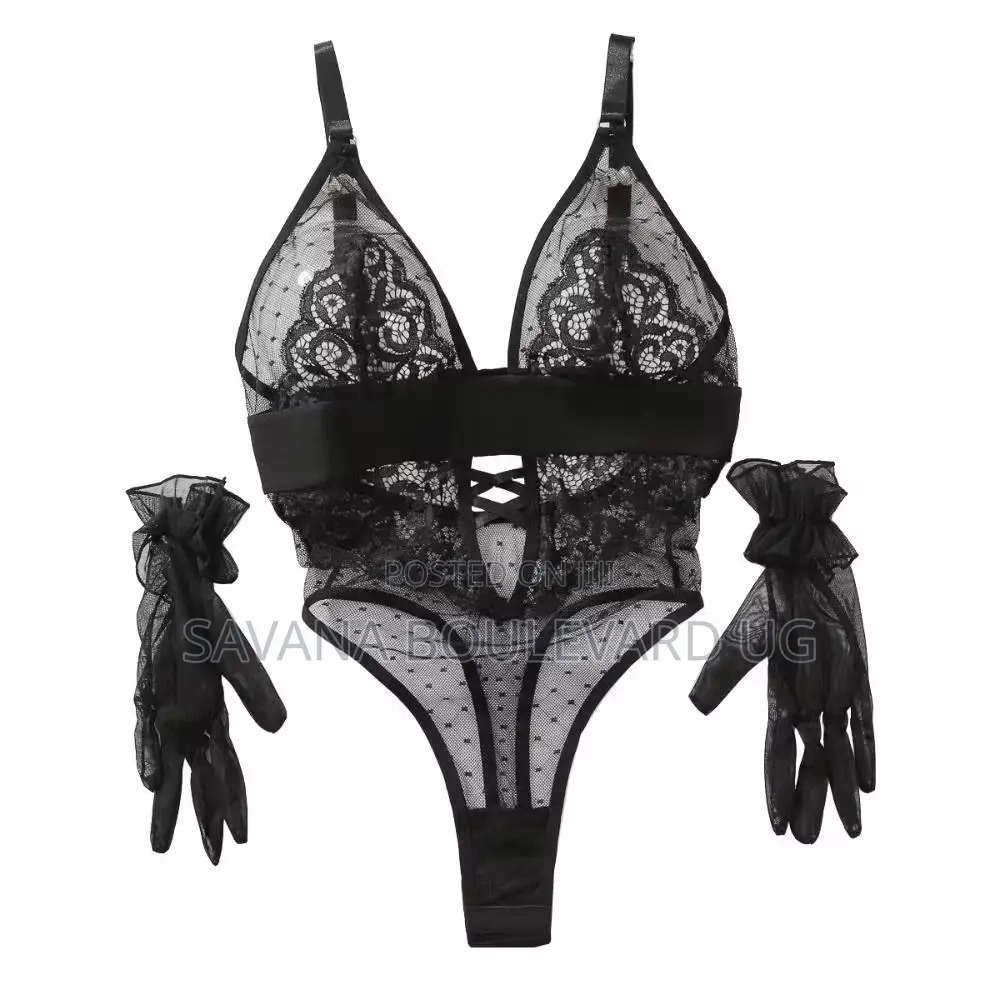 Savana Deep V Backless Teddy With Gloves