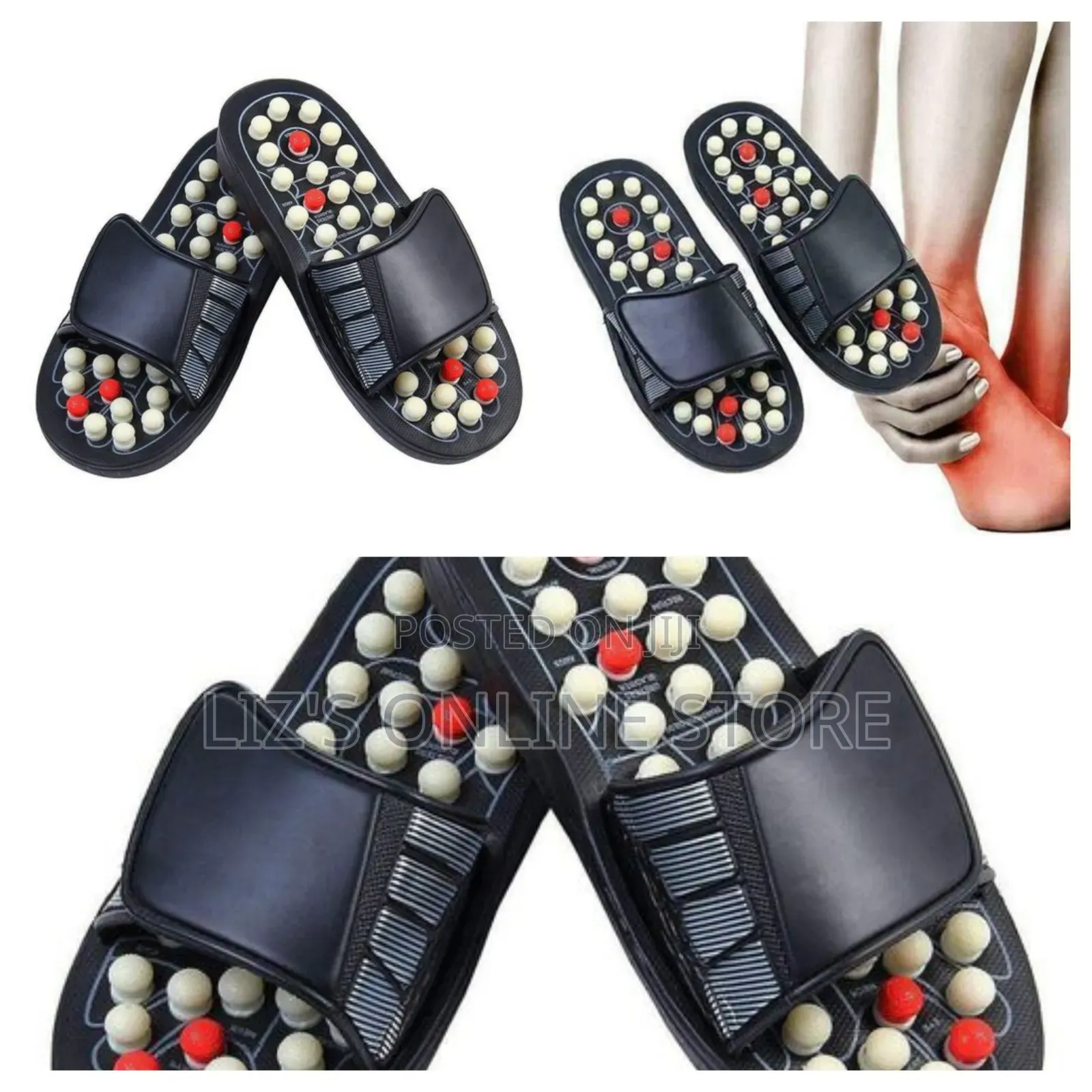 Reflexology Silicone Acupressure Slippers Massage