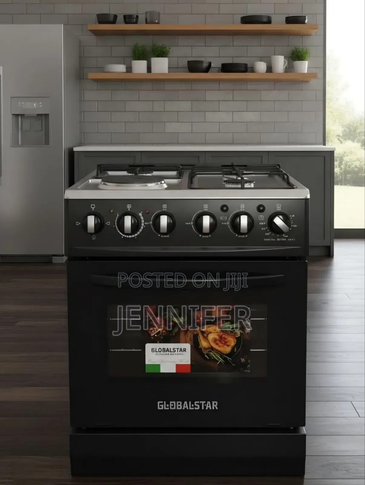 Global Star 3gas + 1electric 50x50 Cooker With Electric Oven