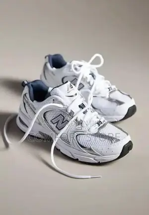 For Classic New Balance Shoes in White and Black Striped