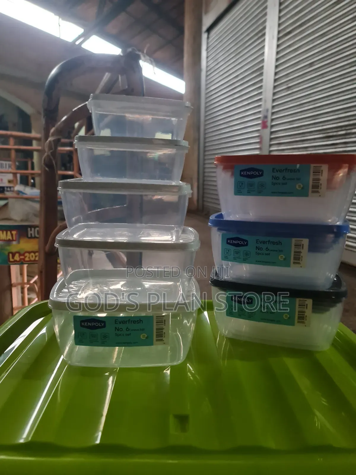 Kenpoly 5pcs Food Storage Containers Plastic Food Storage Containers