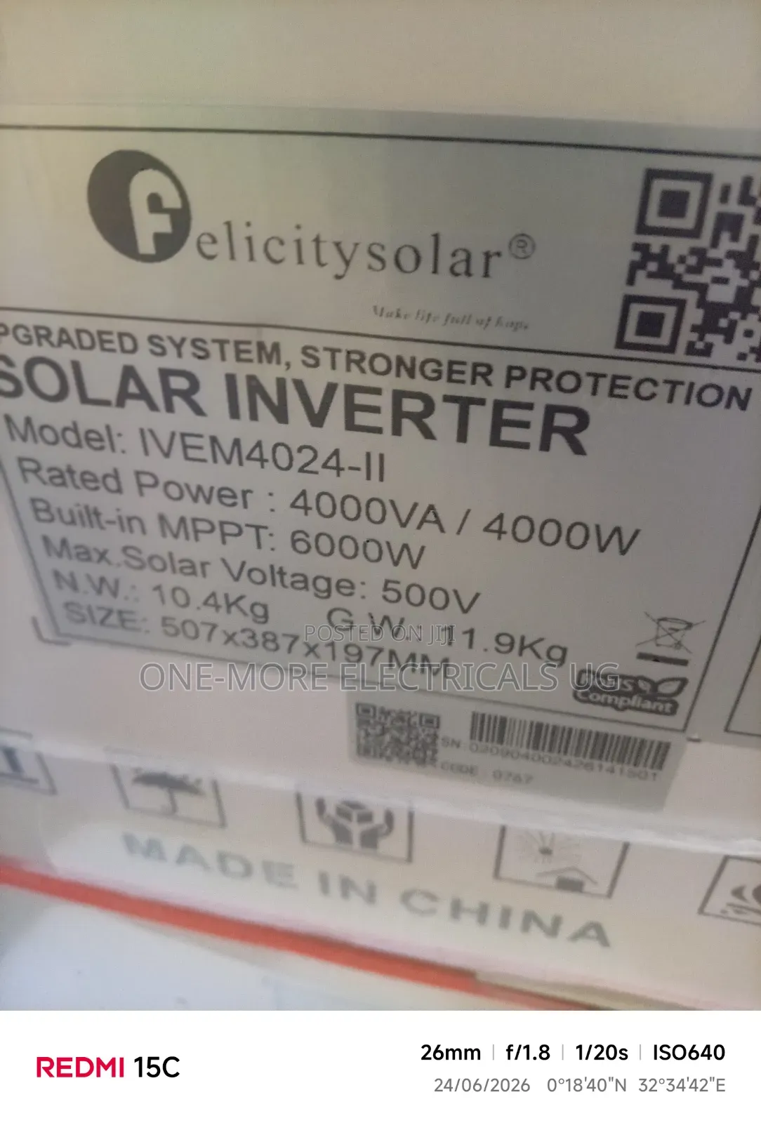 Genuine Smart Hybrid Inverter Charger 4000kva/4000w/24volts