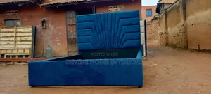 Blue Tufted Bed Still New