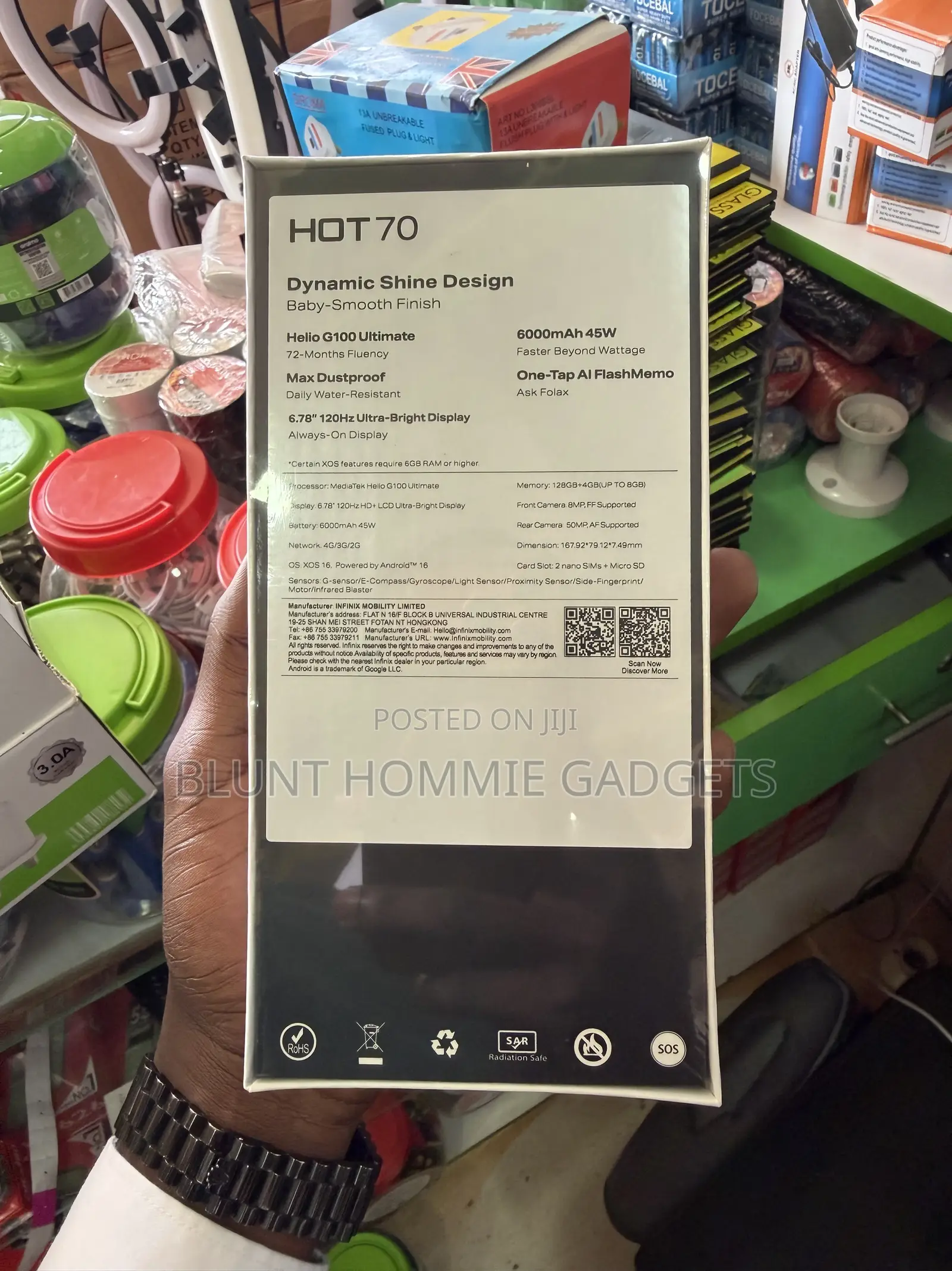 New Infinix Hot 70 128 GB White