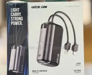 Green Lion Monza 10000mah 22.5w Power Bank With in-Built Lightning