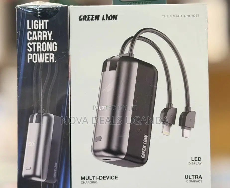 Green Lion Monza 10000mah 22.5w Power Bank With in-Built Lightning