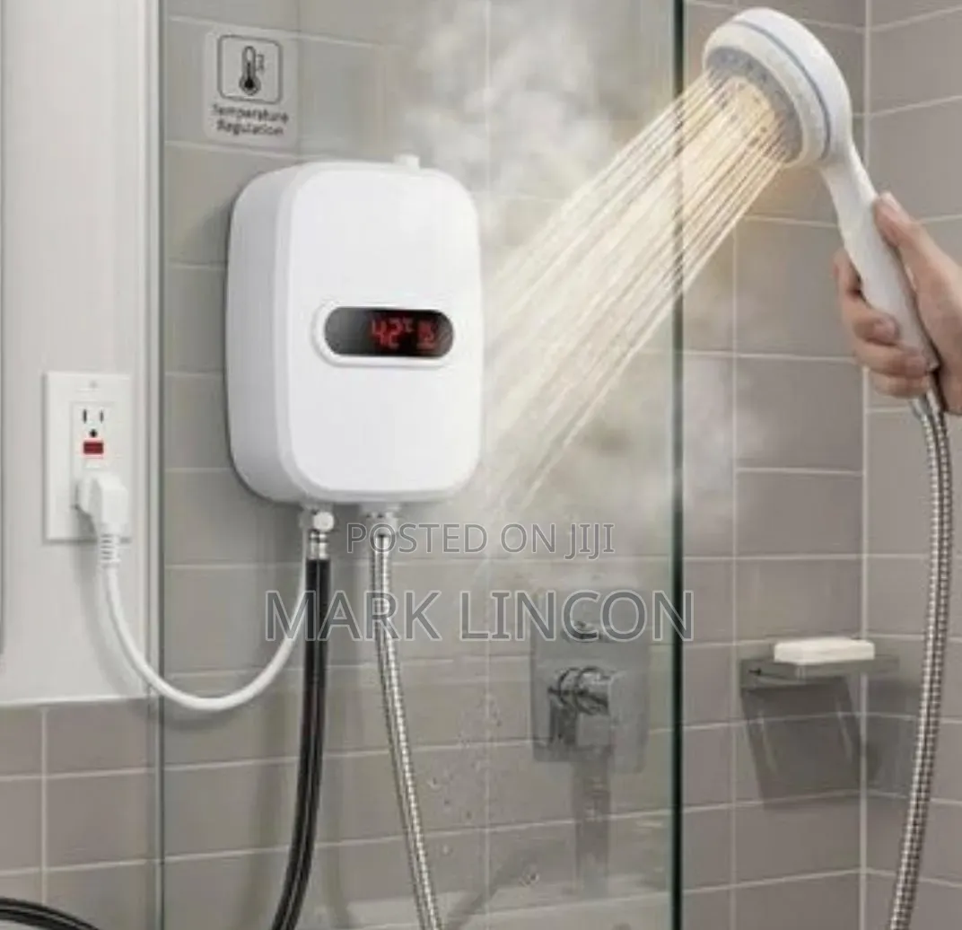 Electric Tankless Water Heater + Shower Head