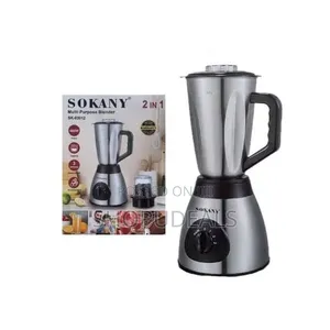 Sokany 3-in-1 Blender Sk-03027 | 1.5l Glass Jar | 1000w | 150g Grinder