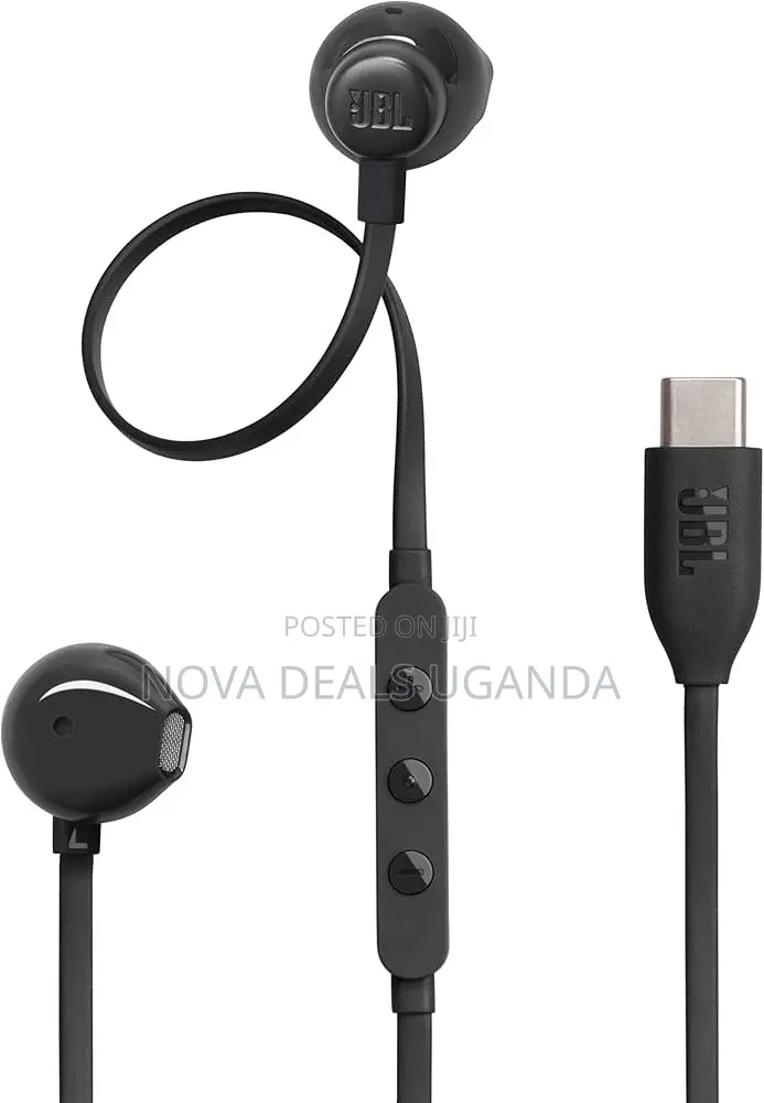 JBL Tune 305c Usb-C Wired Hi-Res in-Ear Headphones, Black