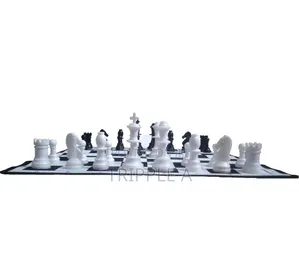Portable Roll Up Chess Set With Plastic Pieces