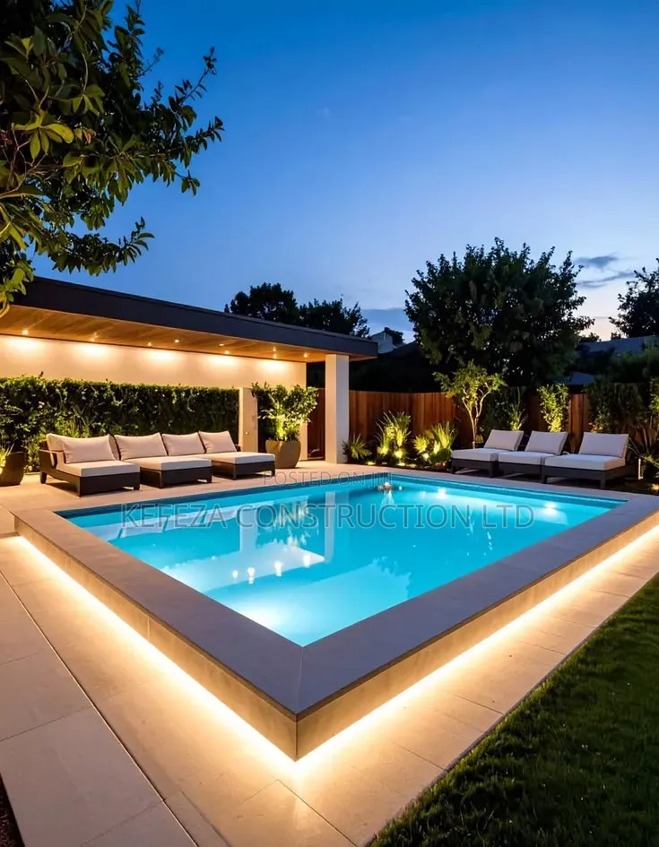Swimming Pool With Hidden Lighting