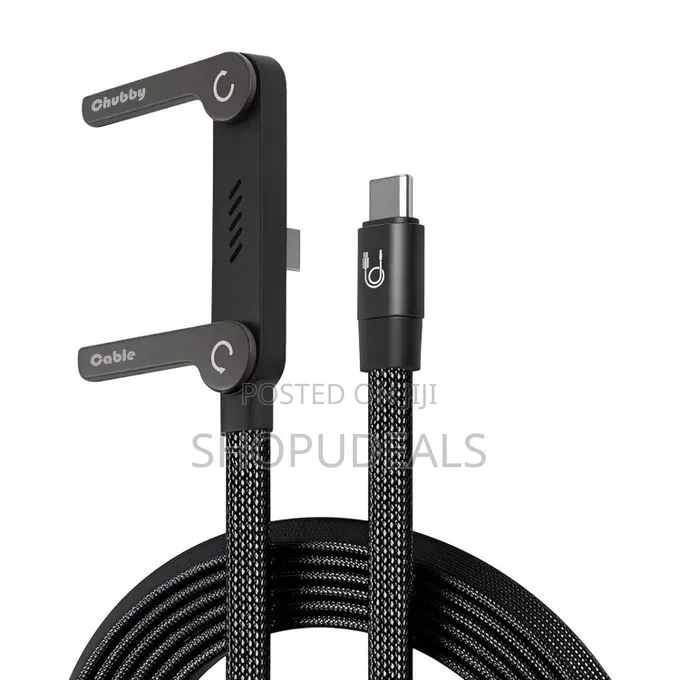 240w Foldable Phone Holder Charging Cable T16 – Type-C to Type-C Fast