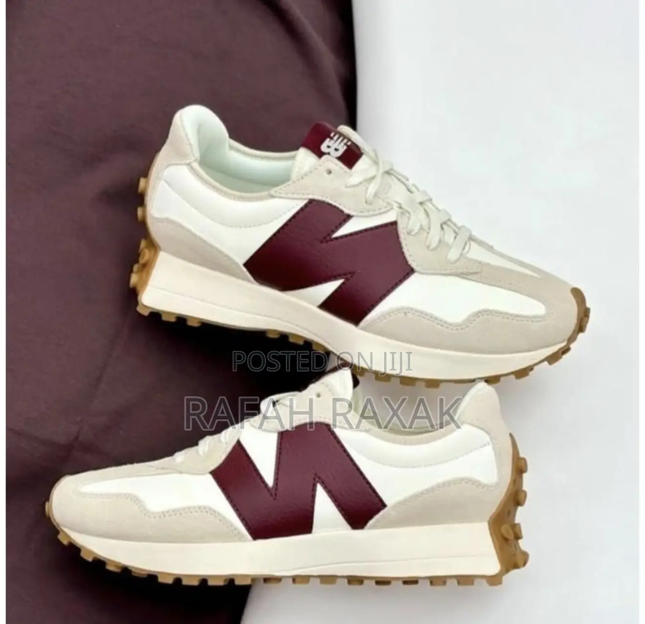 Unisex New Balance 327 Burgundy Sneakers
