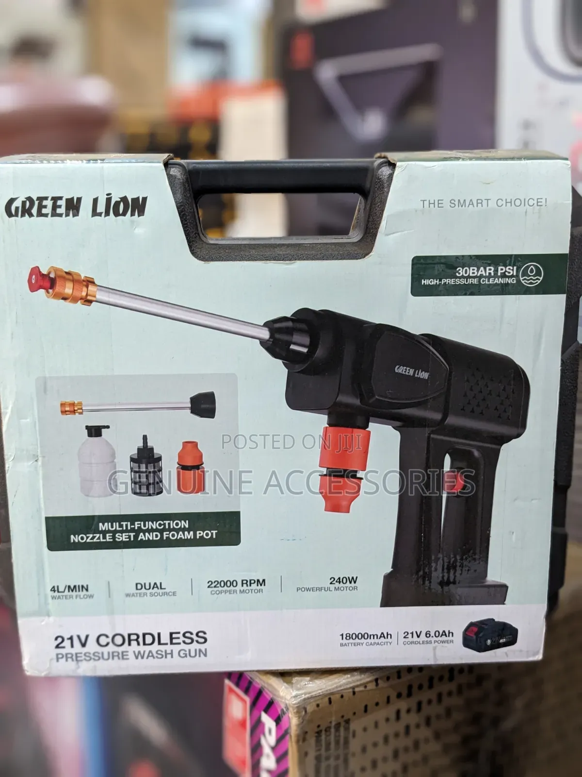 Green Lion 21v Cordless Pressure Wash Gun