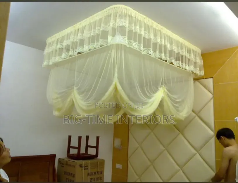 Stylish Ceiling Mounted Mosquito Net- Free Size