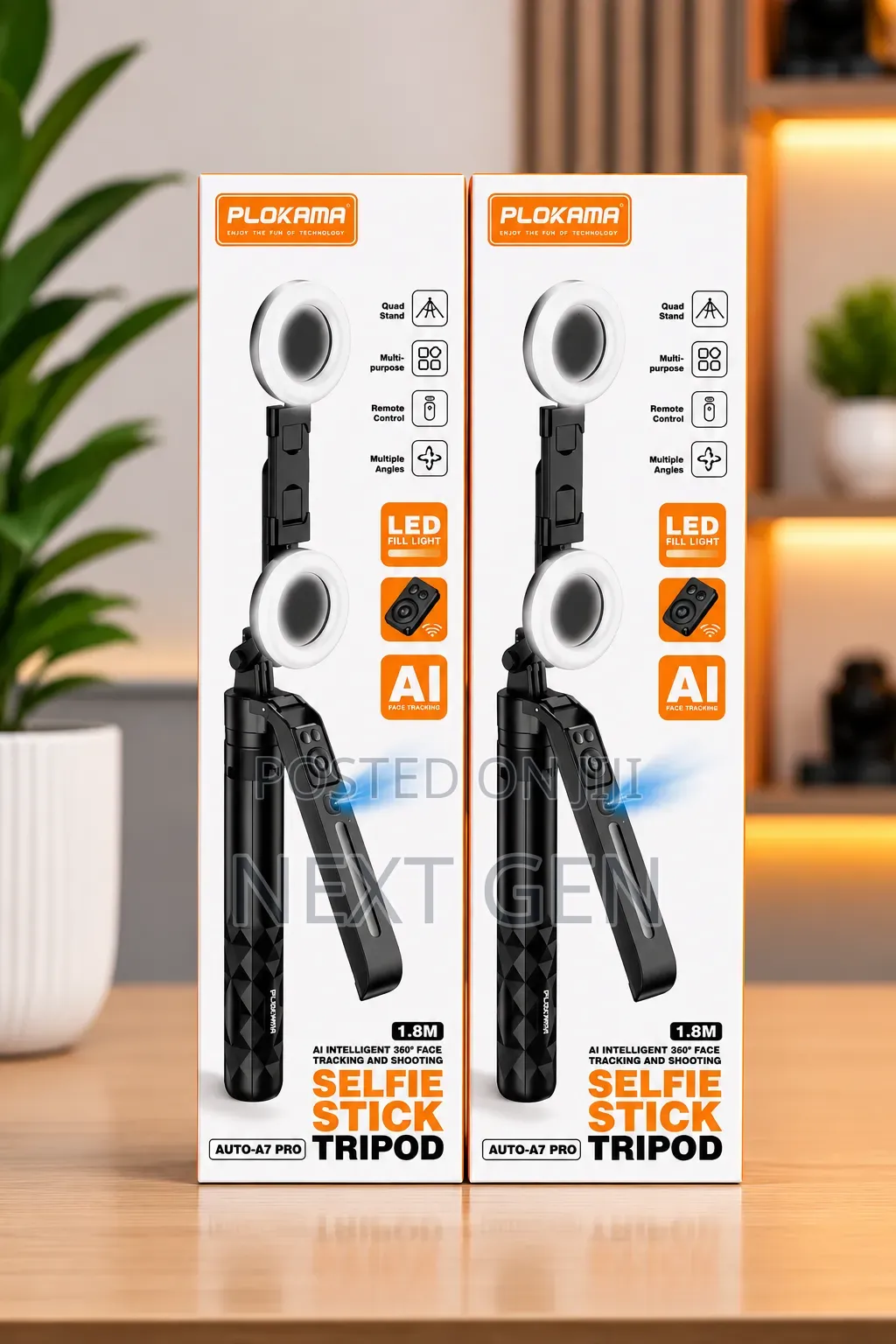Plokama Auto-A7 Pro Ai Selfie Stick Tripod