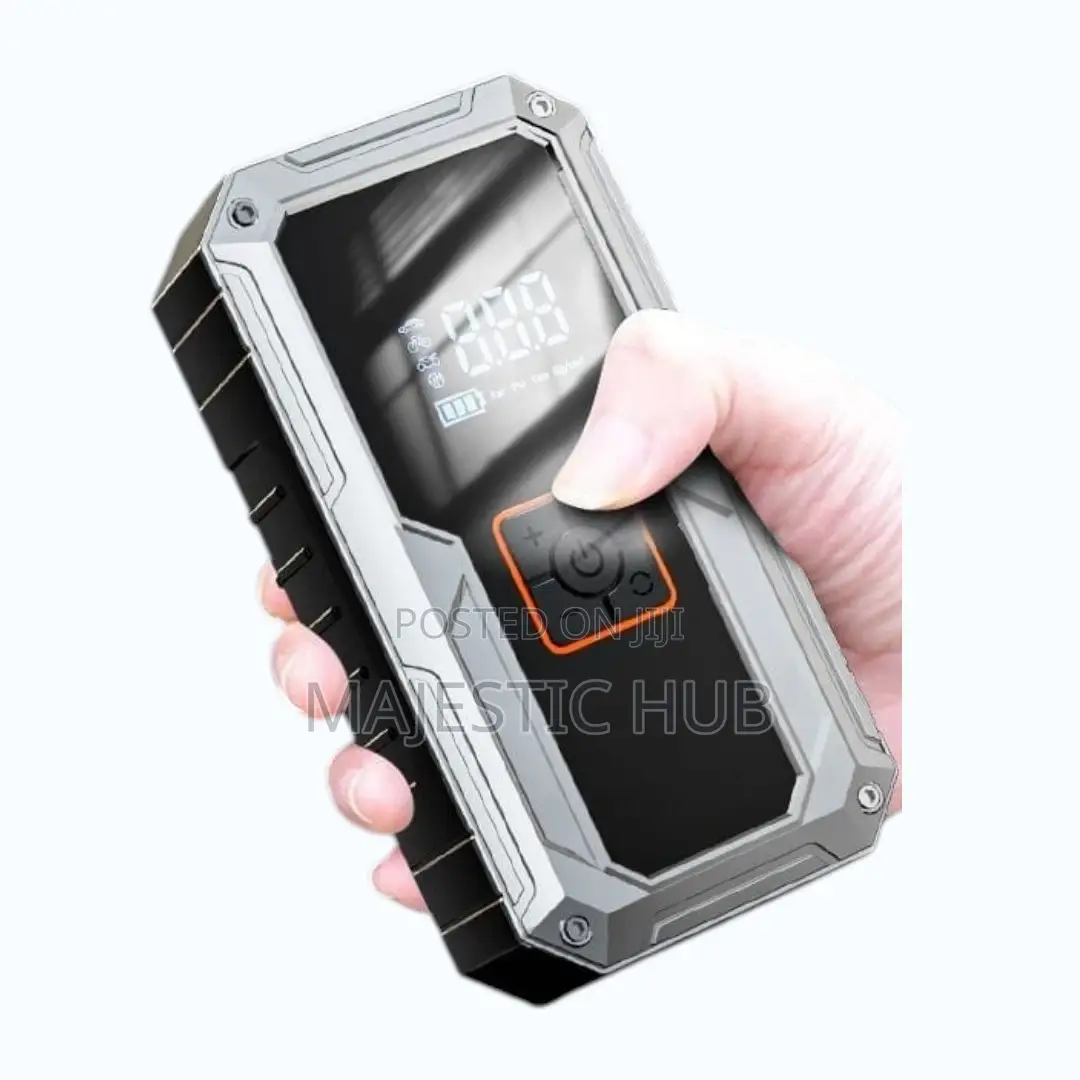 Portable Car Jump Starter With Air Compressor – 12v Battery Booster