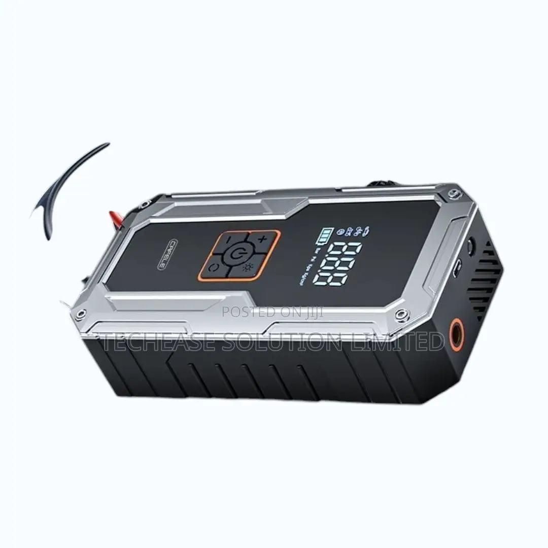 Portable Car Jump Starter With Air Compressor – 12v Battery Booster