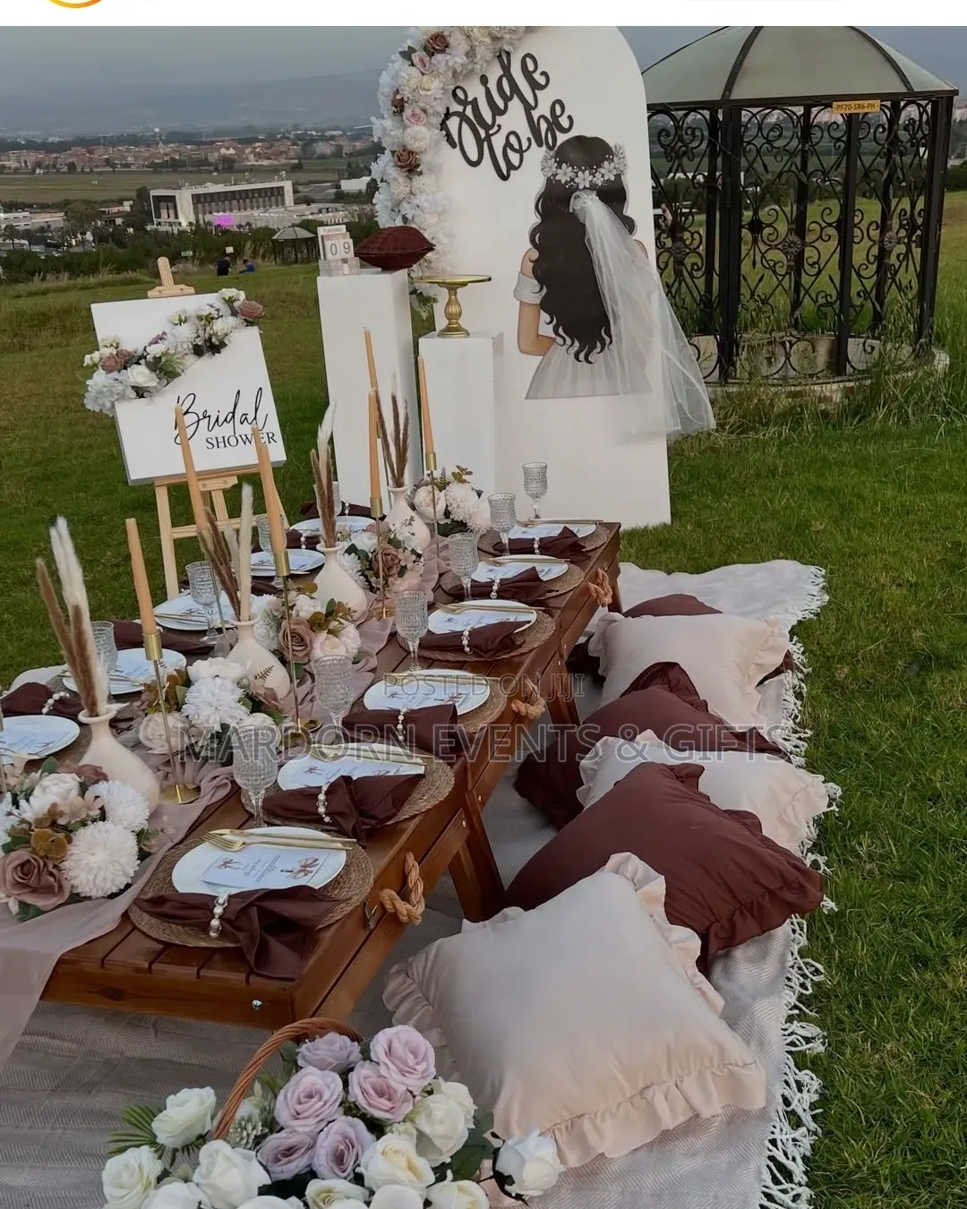 Bridal Shower Decor in Picnic Setup