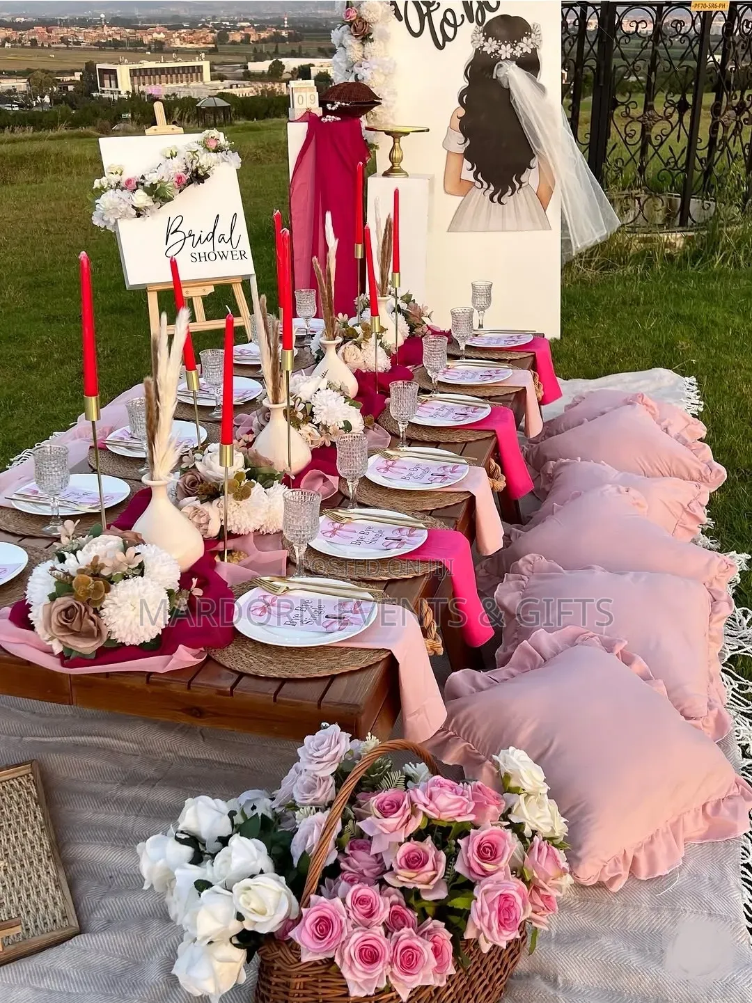 Bridal Shower Decor in Picnic Setup