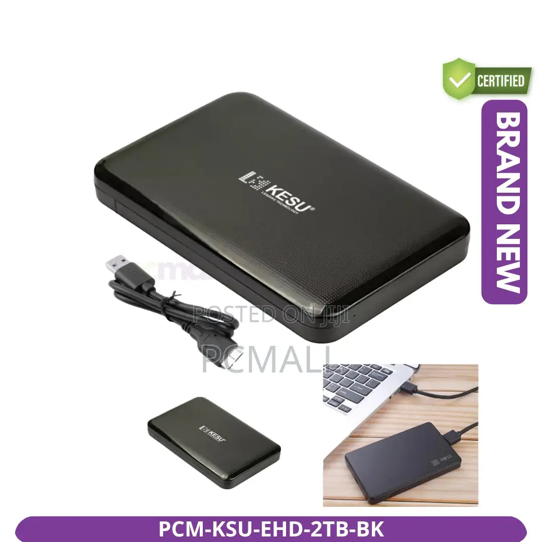 Kesu 3.0 2tb External Hard Drive Usb 3.0 Brand New Black