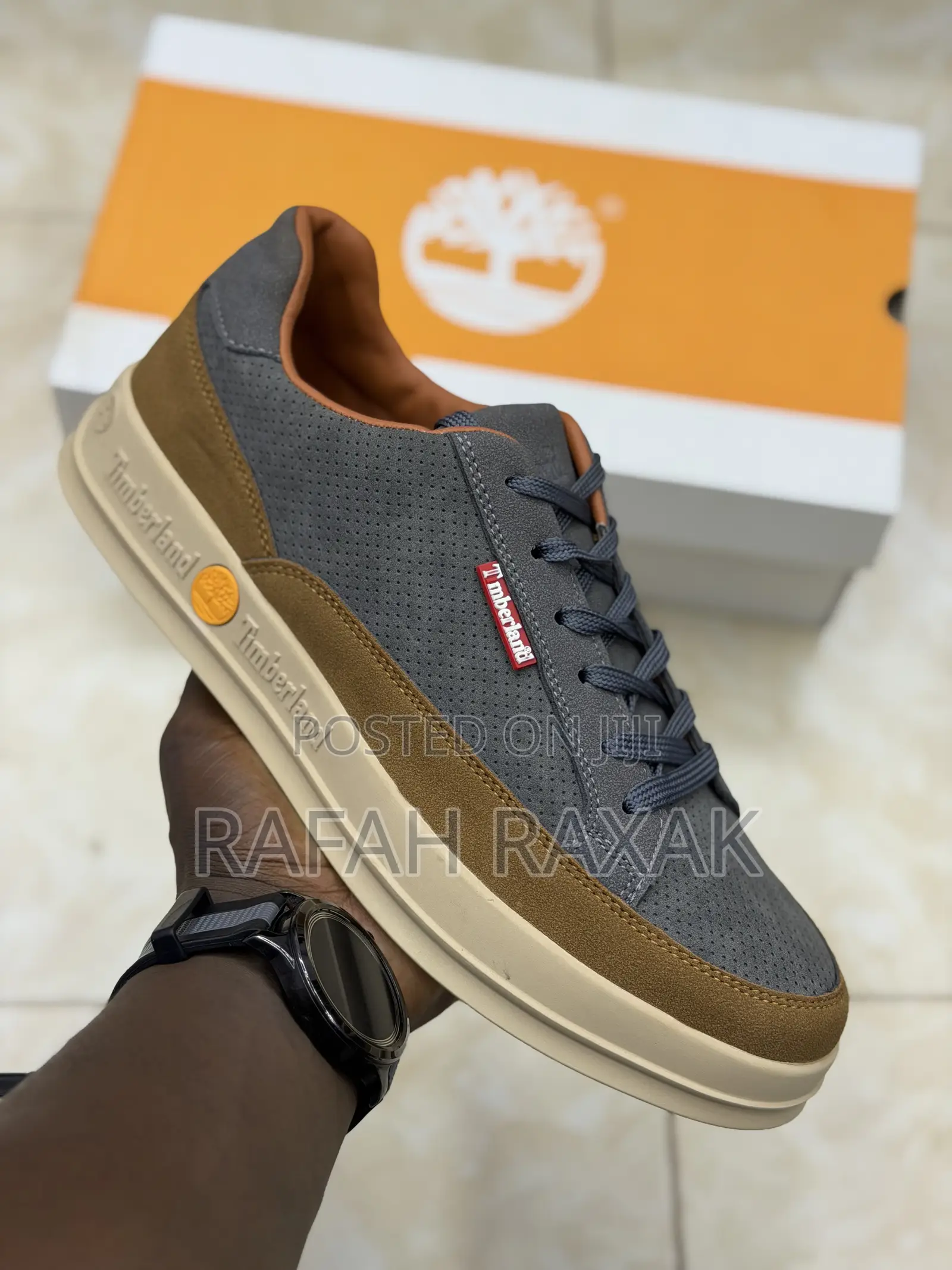 New Classic Men’S Grey/Brown Timberland Casual Sneakers