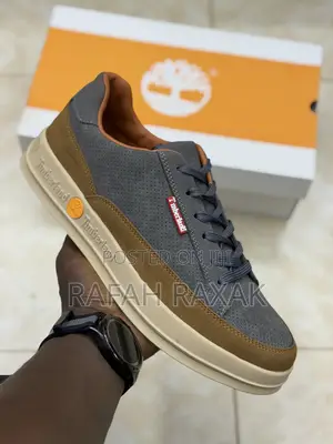New Classic Men’S Grey/Brown Timberland Casual Sneakers