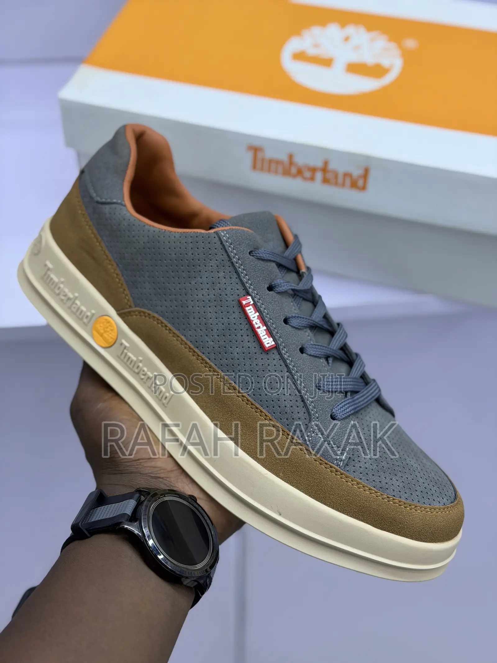 New Classic Men’S Grey/Brown Timberland Casual Sneakers
