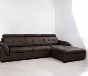 Black High-Density Leather L-Shape