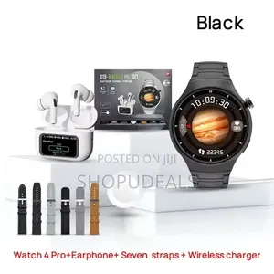 D19-Watch 4 Pro Set – Smart Watch Bluetooth Earphone Gift Bundle