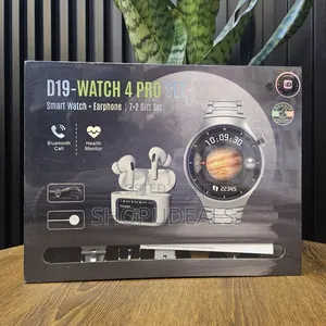 D19-Watch 4 Pro Set – Smart Watch Bluetooth Earphone Gift Bundle