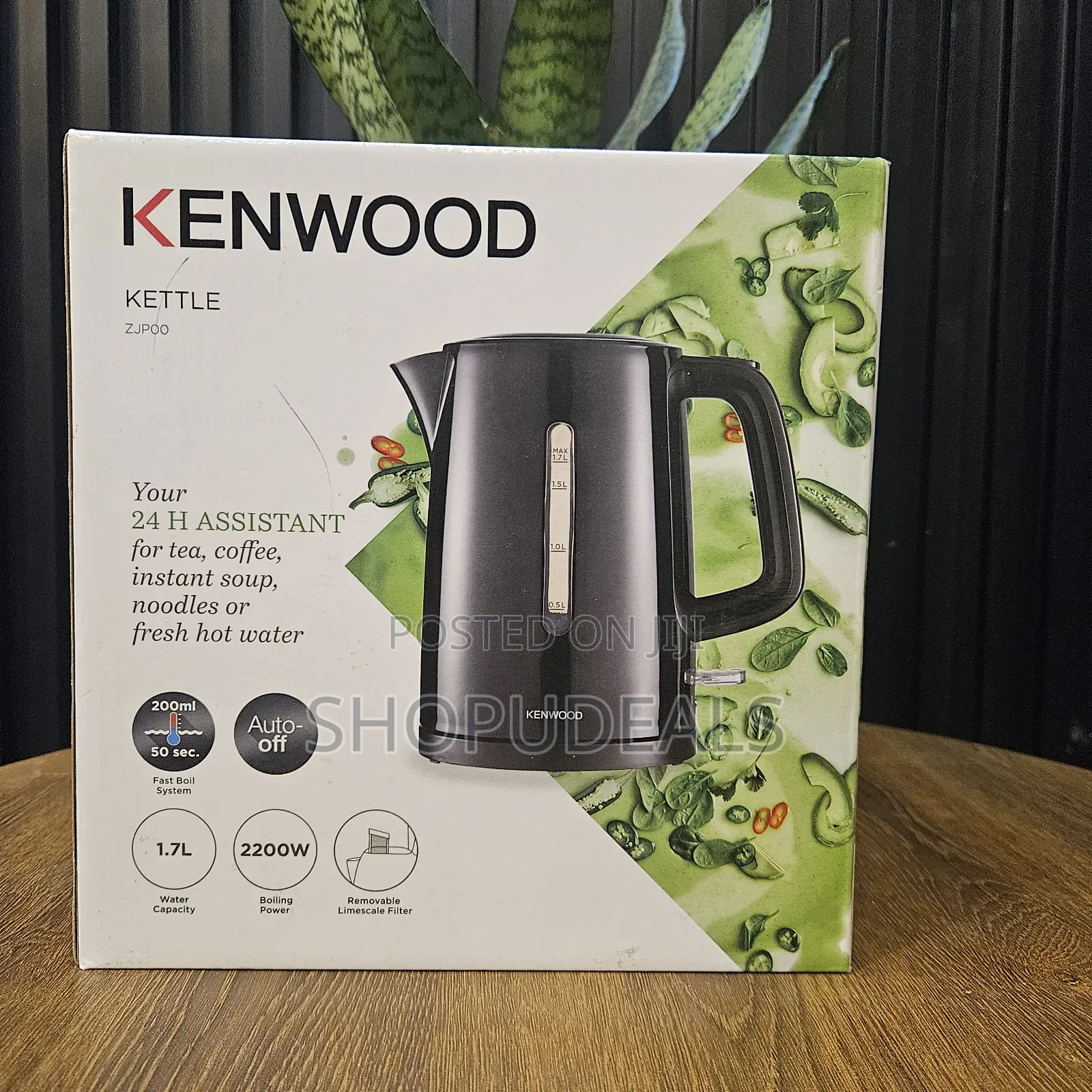 Kenwood Zjp00 Electric Kettle, 1.7l Capacity With 2200w Fast Boiling