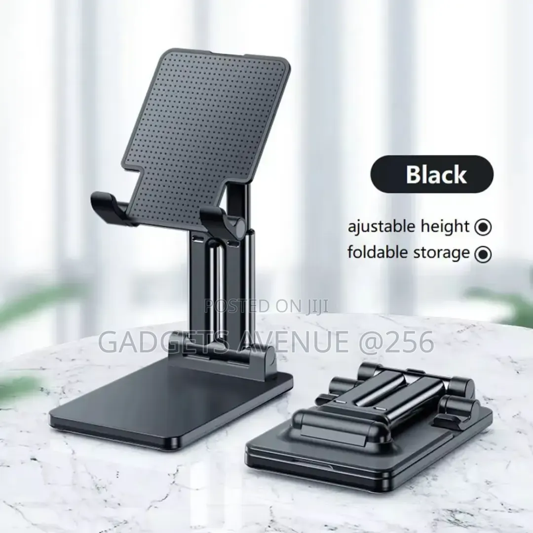 Foldable Cell Phone Stand Features Adjustable Height Functionality