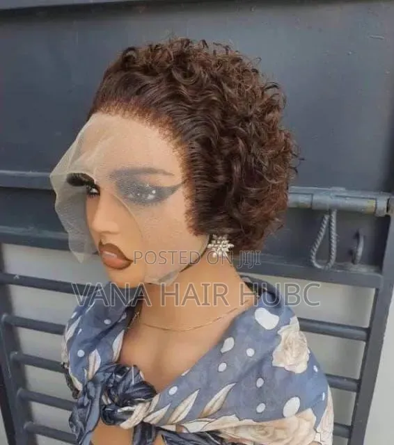 Curly Pixie Wig (Ear to Ear ) .