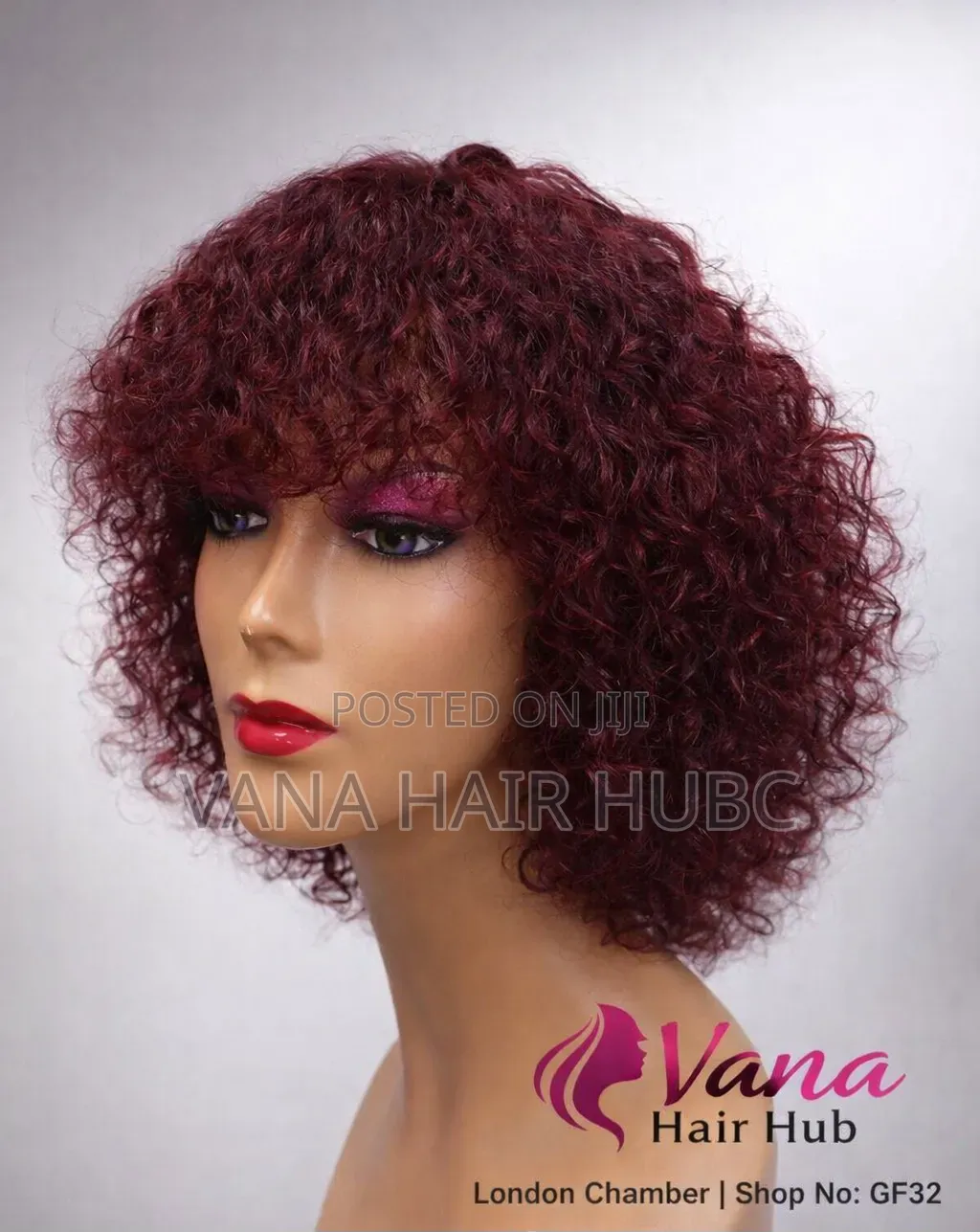 Fringe Bob Curly Wig