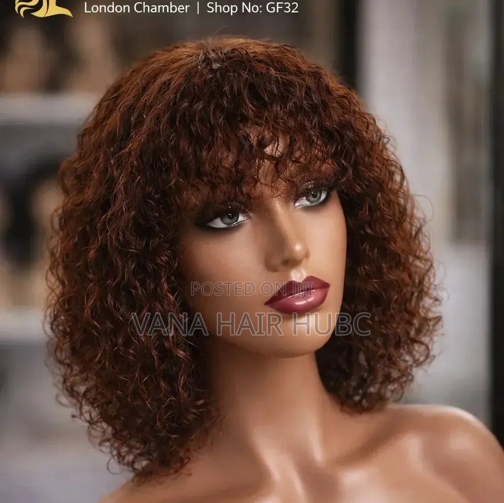 Fringe Bob Curly Wig